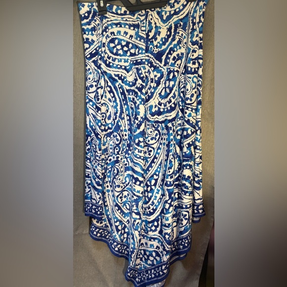 Chico's Dresses & Skirts - Chico's Skirt Elastic Waist Paisley Print Blue Knit Size Chico’s 2=Large Bandana